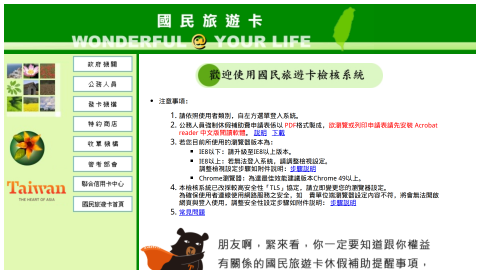 國民旅遊卡檢核系統logo或縮圖