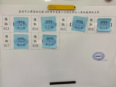109台南市東區博愛國小附設幼兒園新生入園抽籤錄取名單2.jpg