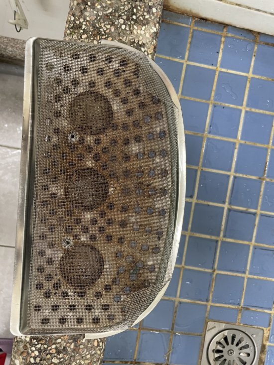 幼二班飲水機接水區長滿螞蟻，且接水區濾網髒，需要更換。