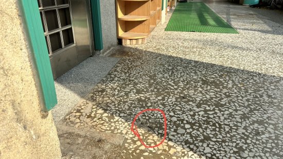 幼二班走廊有細鐵條外露