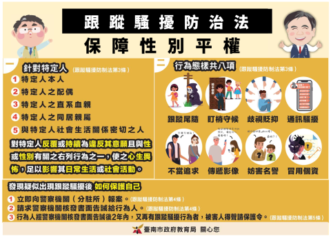 跟蹤騷擾防制宣導