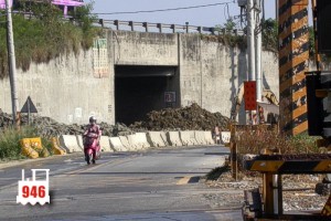 永康區大成沙拉油旁邊的高速公路下涵洞，就是永康糖廠省線連絡線