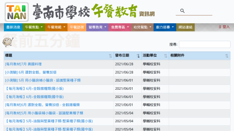 臺南市午餐教育縮圖